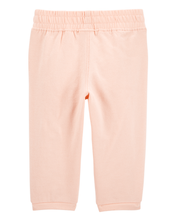 Baby Pull-On French Terry Joggers - Pink, 
