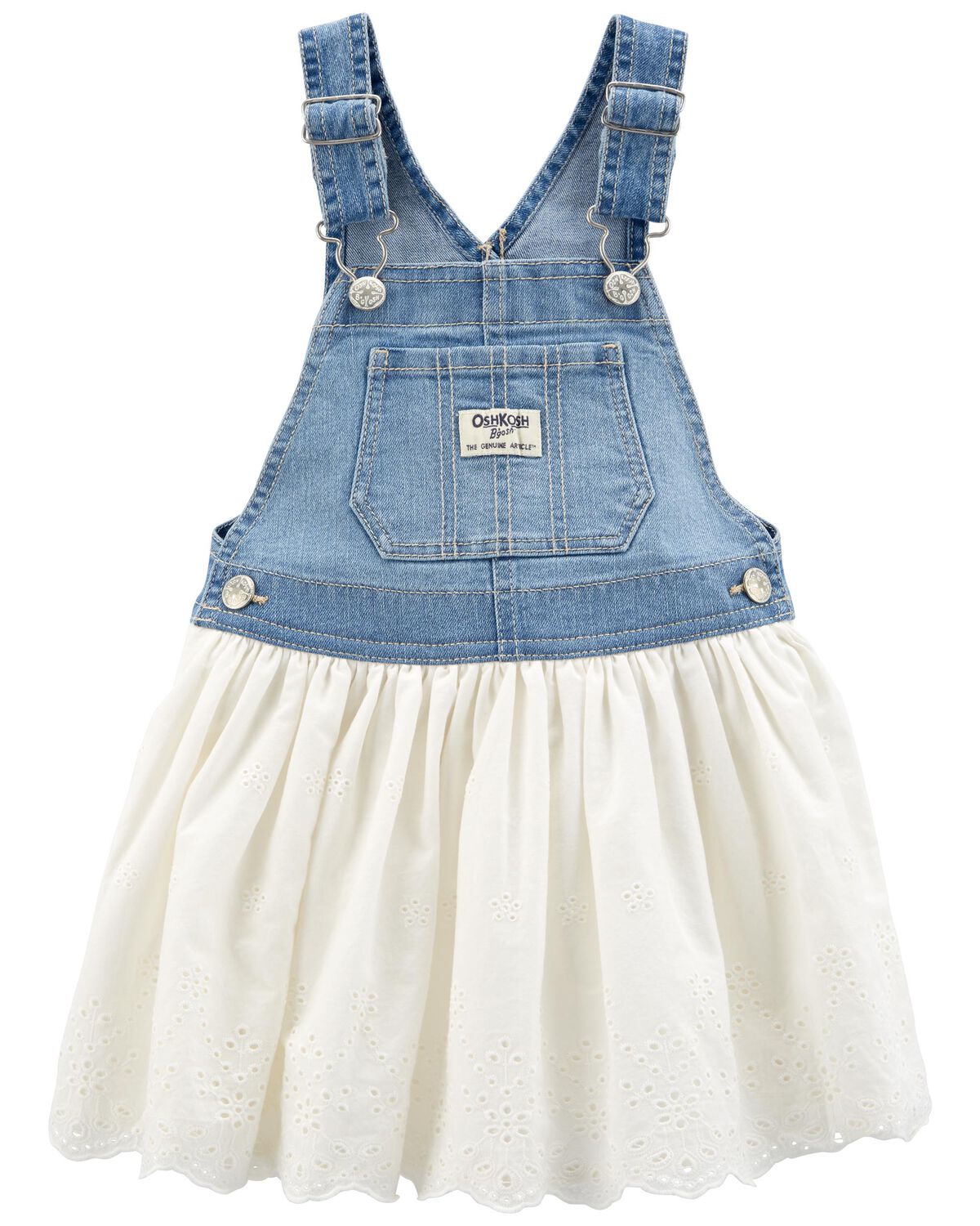 Denim Toddler Denim Eyelet Jumper Dress