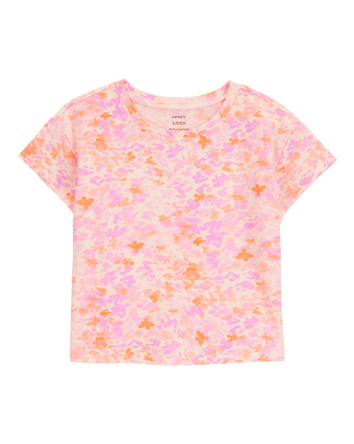 Kid Floral Short-Sleeve Tee - Pink, 