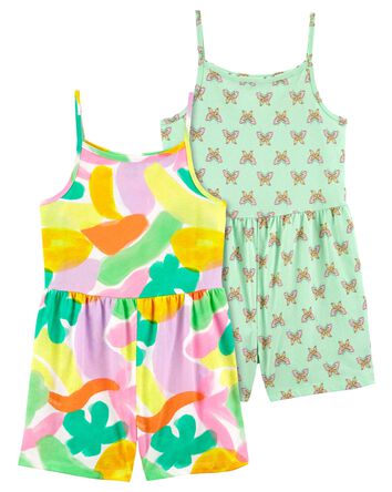Kid 2-Pack Cotton Rompers, 