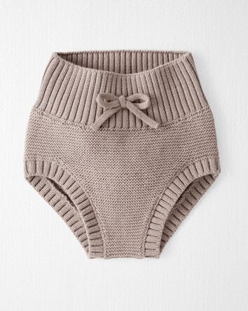 Baby High-Waist Organic Cotton Sweater Knit Diaper Cover, 