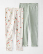 Toddler 2-Pack Organic Cotton Rib Leggings, image 1 of 8 slides