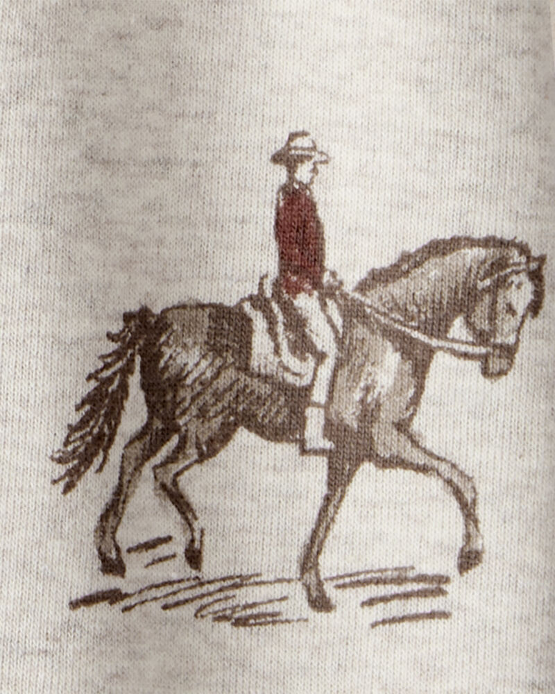 Baby Organic Cotton Sleep & Play Pajamas in Western Rodeo Print, image 3 of 5 slides