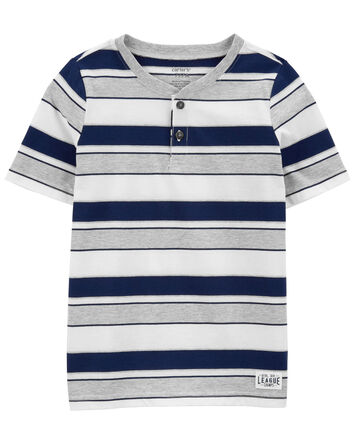 Kid Striped Henley Tee, 