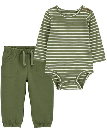 Baby 2-Piece Long-Sleeve Bodysuit & Pant Set, 