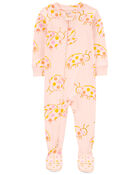 Toddler 1-Piece Ladybug 100% Snug Fit Cotton Footie Pajamas, image 1 of 4 slides