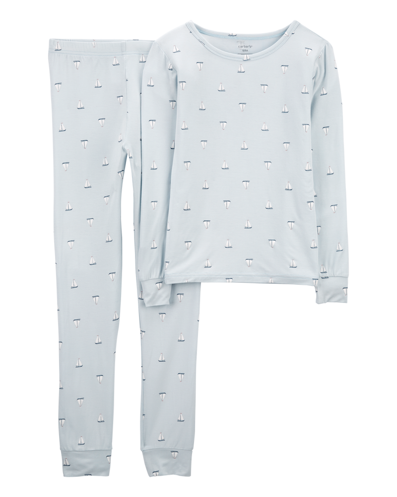 Kid 2-Piece Sailboat PurelySoft Pajamas, image 1 of 5 slides