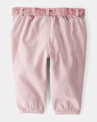 Baby Vintage Inspired Twill Striped & Polka Dot Pants - Pink, image 2 of 4 slides