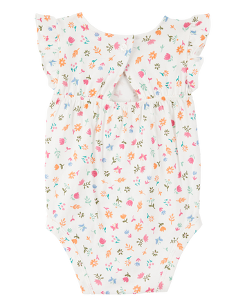 Baby 2-Piece Floral Bodysuit & Diaper Cover Set - Pink, 