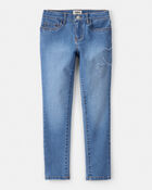 Girls Denim Skinny Jeans - Blue, image 1 of 4 slides