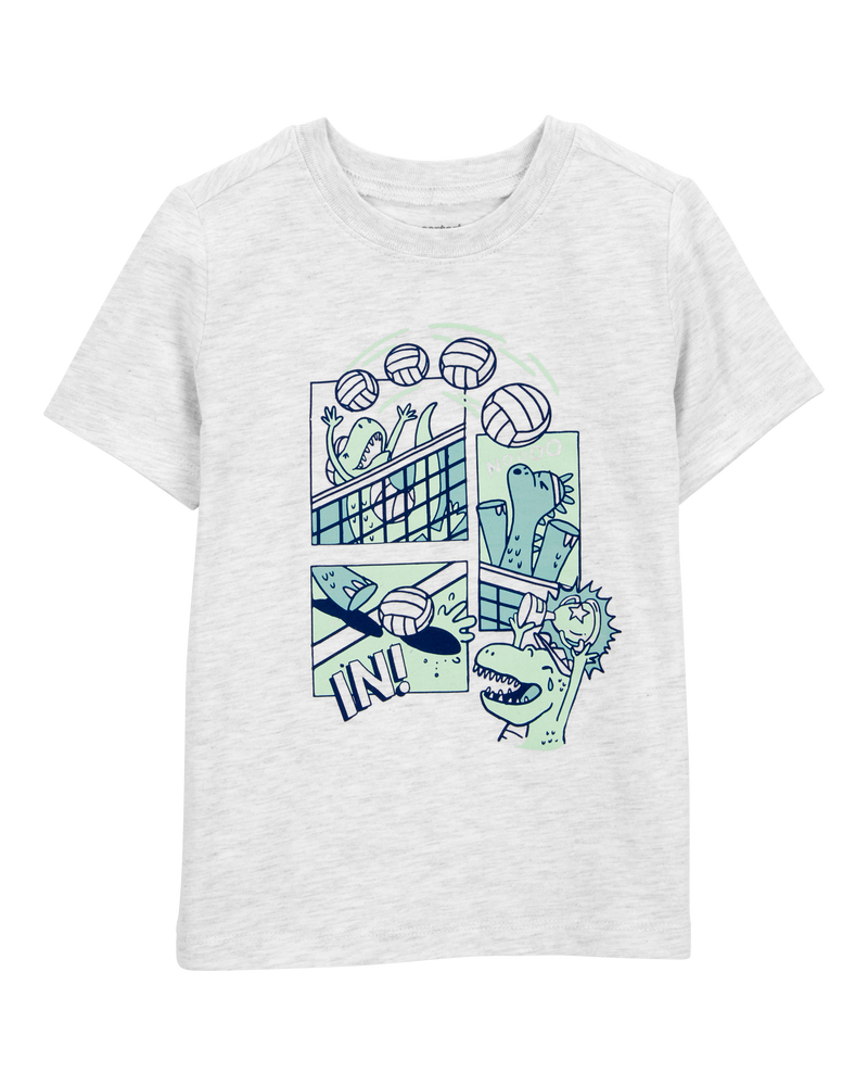 Toddler Volleyball Short-Sleeve Graphic Tee - White, image 1 of 3 slides
