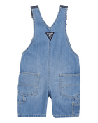 Toddler Denim Shortalls - Blue, image 2 of 5 slides