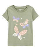 Toddler Girl Butterfly Short-Sleeve Graphic Tee - Green, image 1 of 3 slides