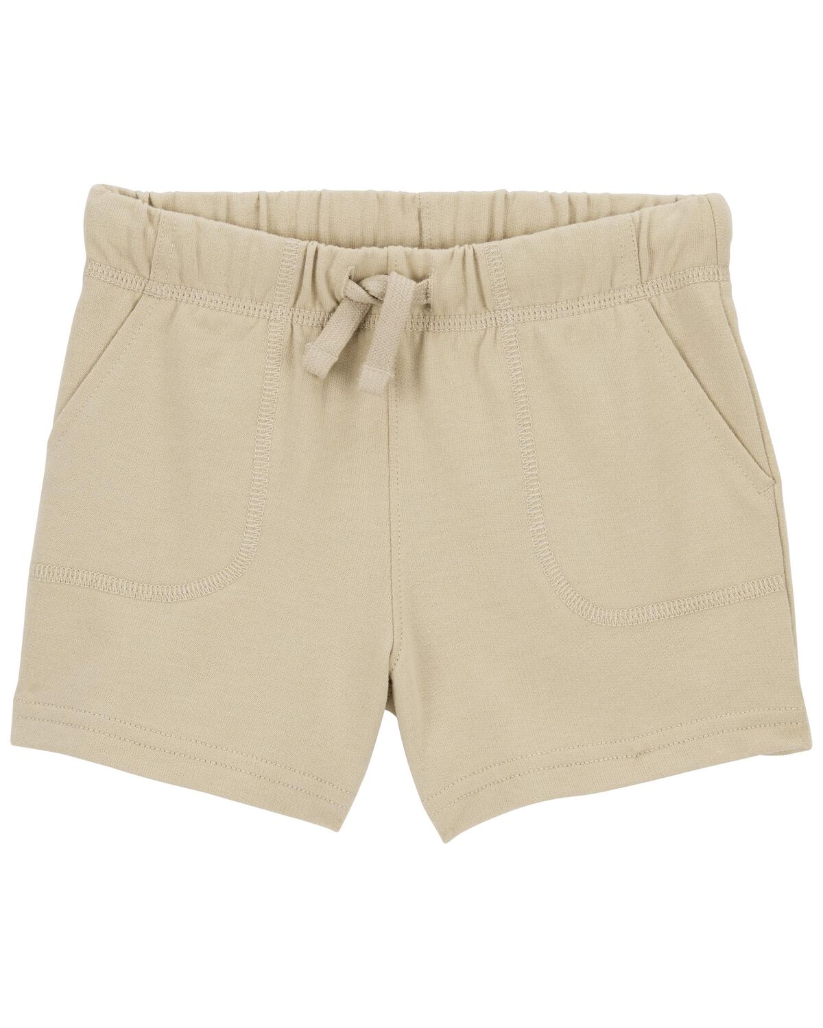 Khaki Toddler PullOn Cotton Shorts