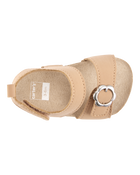 Baby Floral Buckle Faux Cork Sandals - Brown, image 4 of 7 slides
