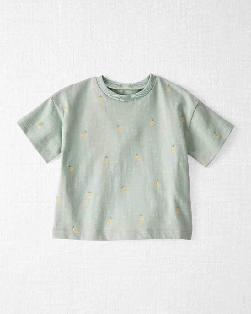 Baby Organic Cotton Pineapple-Print Tee, image 1 of 4 slides