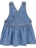 Blue - Baby Vintage Inspired Denim Jumper Dress
