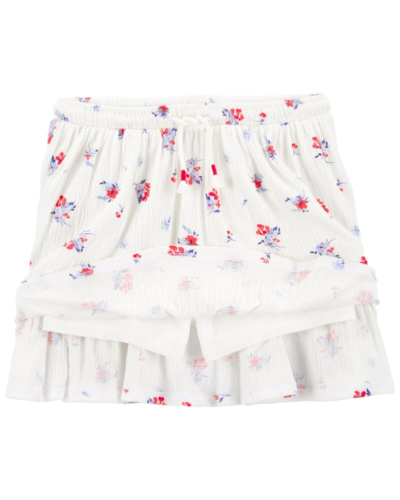 Kid Floral Print Ruffle Skort, image 2 of 3 slides
