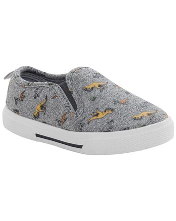 Toddler Dinosaur Slip-On Sneakers, 