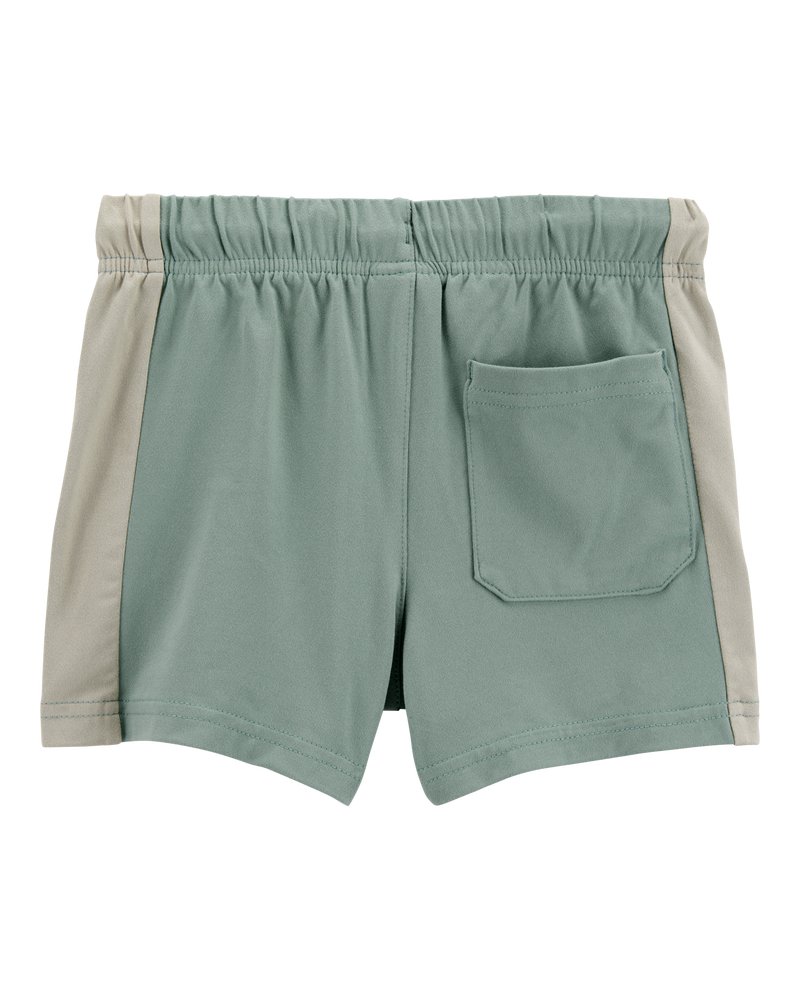 Toddler Colorblock Pull-On Active Shorts - Green, image 4 of 6 slides
