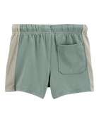 Toddler Colorblock Pull-On Active Shorts - Green, image 4 of 6 slides