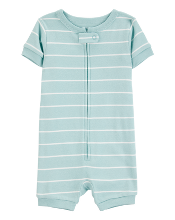 Baby 1-Piece Striped 100% Snug Fit Cotton Romper Pajamas, 