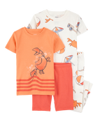 Baby 4-Piece Beach Crab 100% Snug Fit Cotton Pajamas - Orange, image 1 of 4 slides