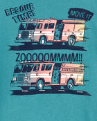 Toddler Boy Fire Truck Short-Sleeve Graphic Tee - Teal, image 2 of 3 slides