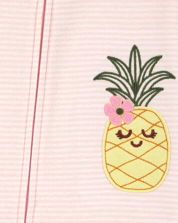 Baby 1-Piece Pineapple 100% Snug Fit Cotton Footie Pajams, 