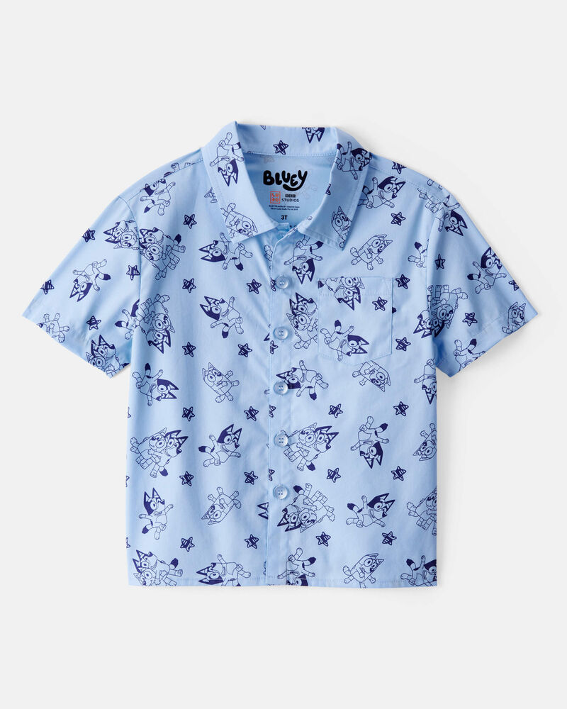 Toddler Bluey Short-Sleeve Shirt - Blue, image 1 of 2 slides