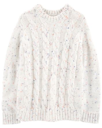 Kid Confetti Cable Knit Sweater, 