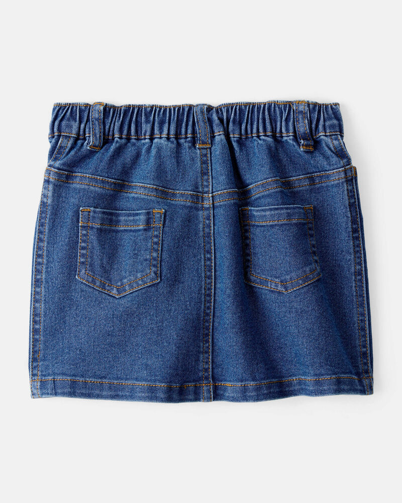 Baby Bluey Embroidered Denim Skirt - Blue, image 3 of 5 slides