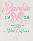 Kid Barbie™ 'Tennis Club' Short-Sleeve Graphic Tee - Ivory, image 2 of 2 slides