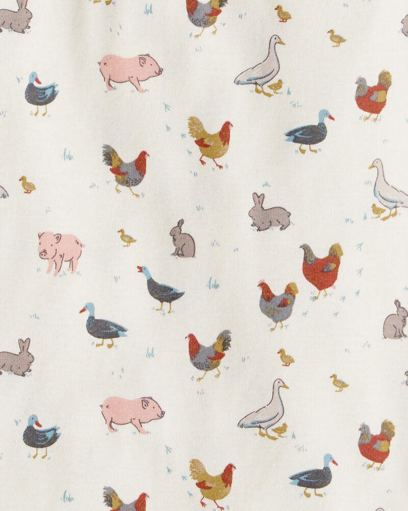 Kid Organic Cotton Pajamas in Farm Friends Print, image 3 of 5 slides