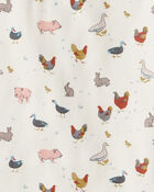 Kid Organic Cotton Pajamas in Farm Friends Print, image 3 of 5 slides