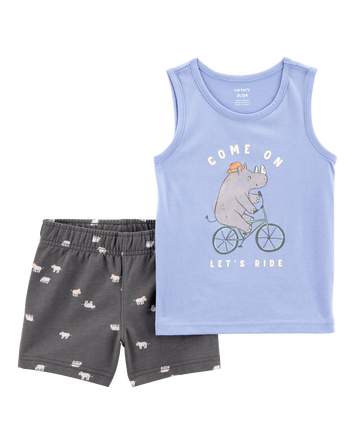 Baby 2-Piece Rhino Tank & Pull-On Short Set, 