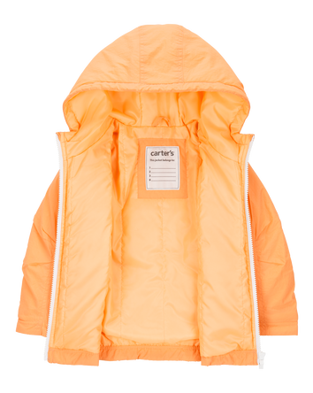 Toddler Girl Midweight Athletic Jacket - Orange, 