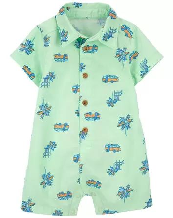 Baby Tropical Cotton Romper, 