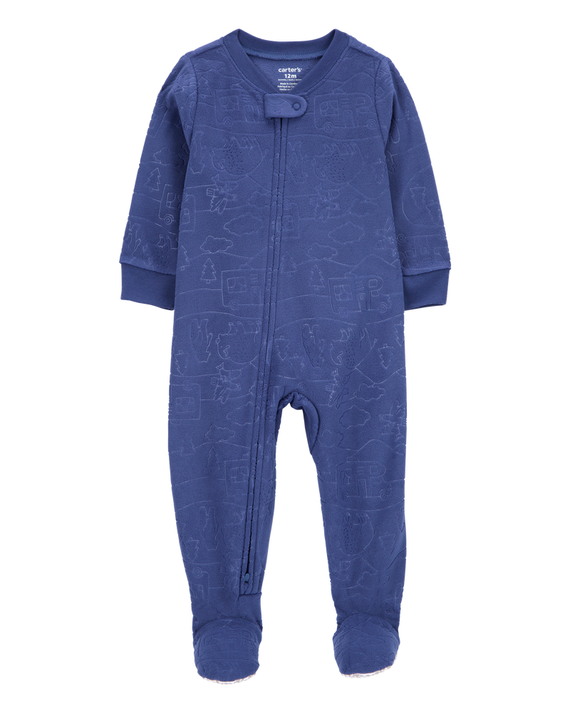 Baby 1-Piece Camper Fleece Footie Pajamas, image 1 of 4 slides