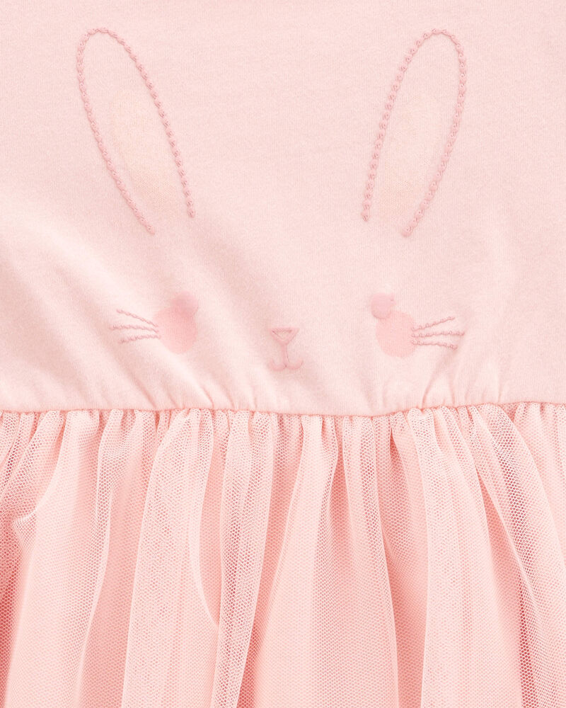 Toddler 2-Piece Bunny Tutu Dress & Wave Trim Cardigan Sweater Set, image 6 of 6 slides