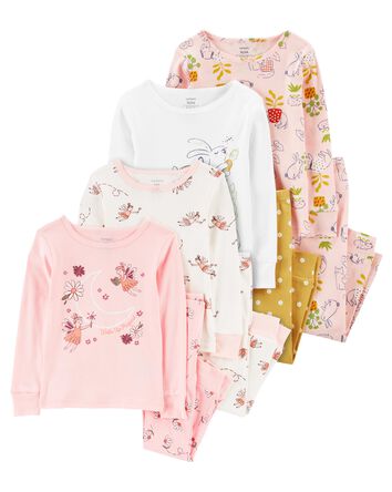 Baby 8-Piece 100% Snug Fit Cotton Pajamas