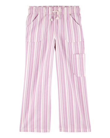 Kid Striped Drawstring Pants - Pink, 
