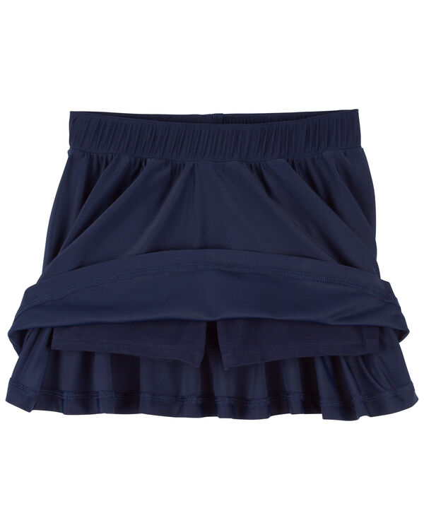 Navy Kid Ponte Knit Uniform Skort