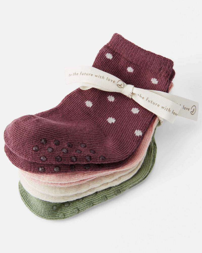 Baby 4-Pack Slip Resistant Socks, image 2 of 2 slides