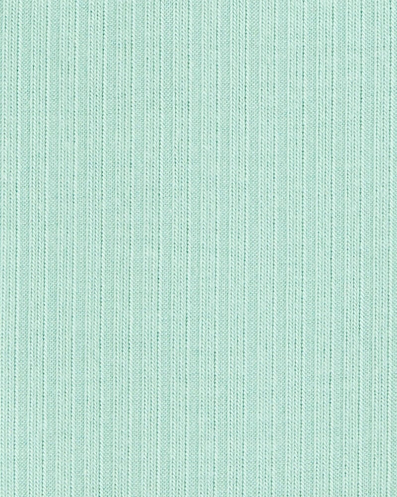 Baby PurelySoft Ribbed Romper - Mint, image 3 of 5 slides