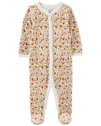 Baby Floral Snap-Up Thermal Sleep & Play Pajamas, 