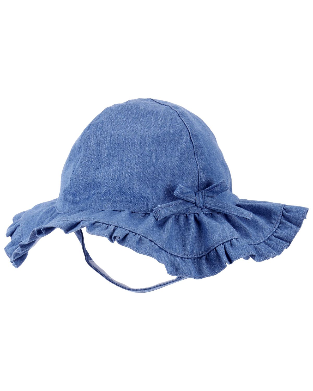 Blue Baby Ruffled Denim Hat