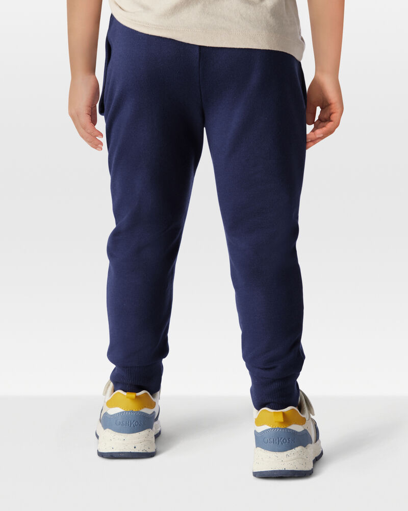 Toddler Pull-On Drawstring Joggers - Blue, image 3 of 6 slides