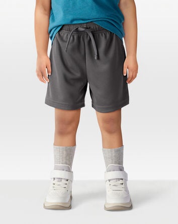 Toddler Active Mesh Shorts  - Grey, 