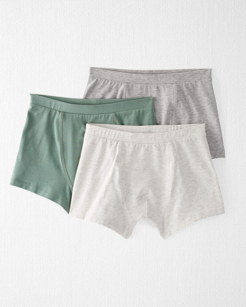 3-Pack Organic Cotton Boxer Shorts, image 1 of 4 slides